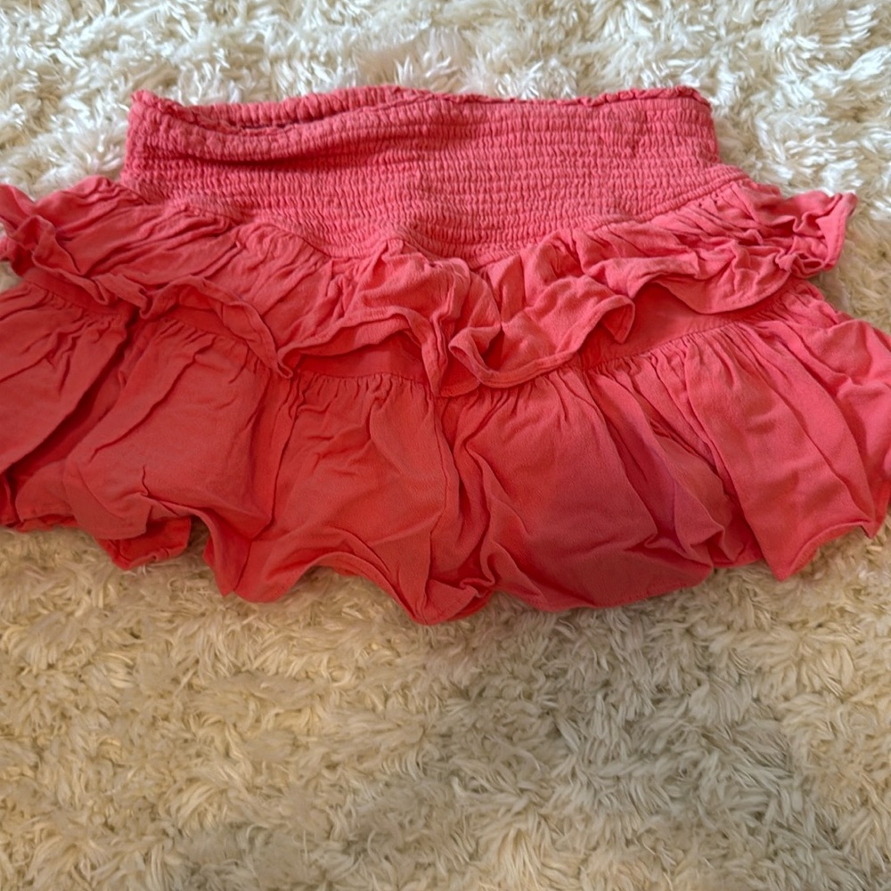 Rock n Rags Coral Ruffle Skirt